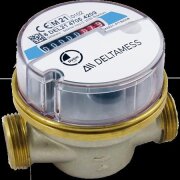 Deltamess Aufputz Wohnungswasserzähler AP-smart M Q3 2,5 - Qn1,5m³/h  1/2" (3/4") x 80 mm kalt