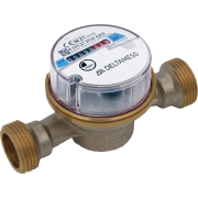 Deltamess Auffputz Wohnungswasserzähler AP-smart M 3/4" (1") x 130 mm Q3 2,5 - Qn 1,5m³/h warm